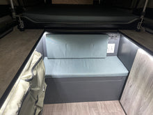 Interior seating and electrical panel with plug points
