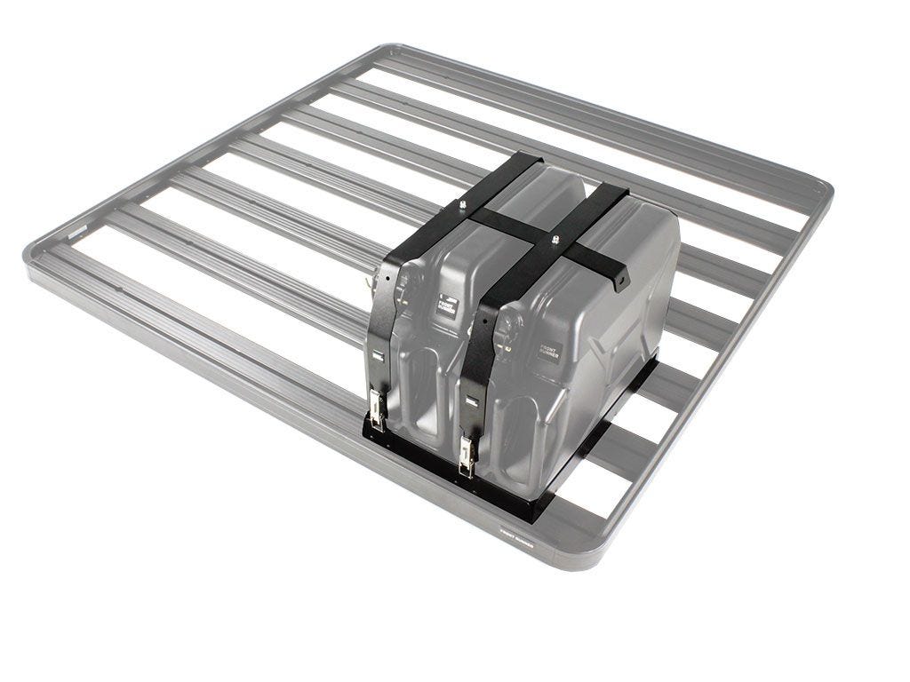 Front Runner Double Jerry Can Holder on a roof rack