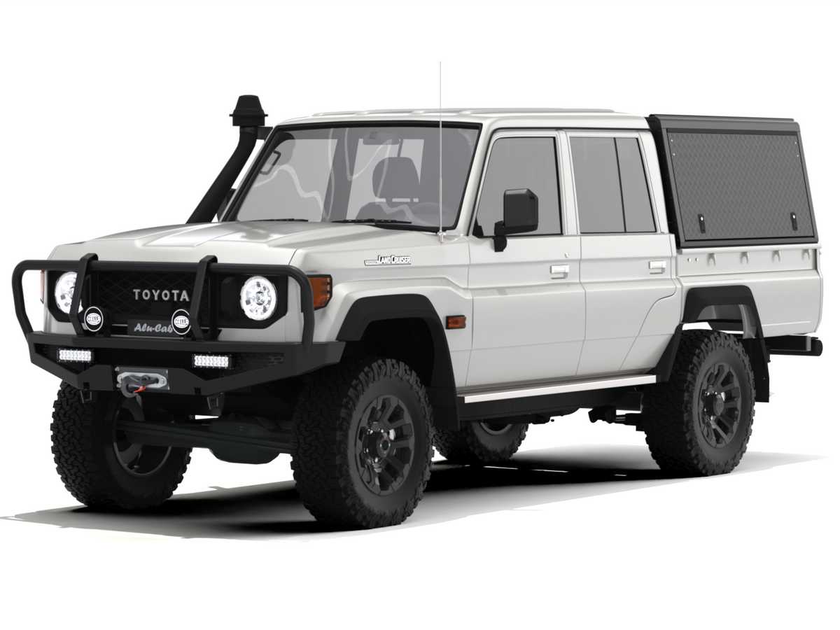 Alu-Cab Explorer Canopy, Black Tread, Toyota Land Cruiser 79