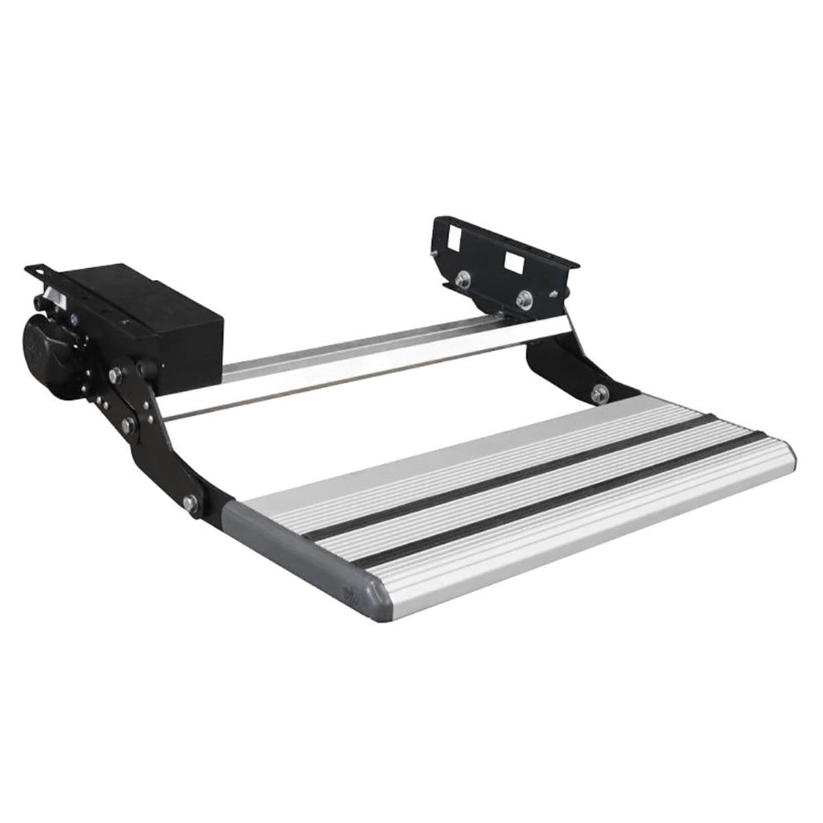 Lippert single 12V entry step with anti-slip tread