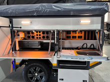 Metalian M42 rear scullery open with stove and sink extended