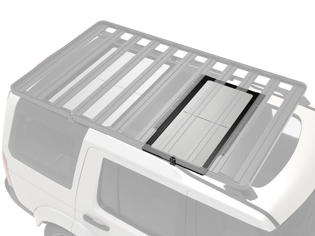 Front Runner Pro Stainless Steel Prep Table Kit under a Slimline II roof rack