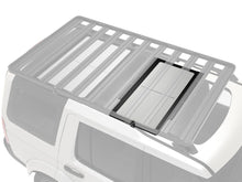 Front Runner Pro Stainless Steel Prep Table Kit under a Slimline II roof rack