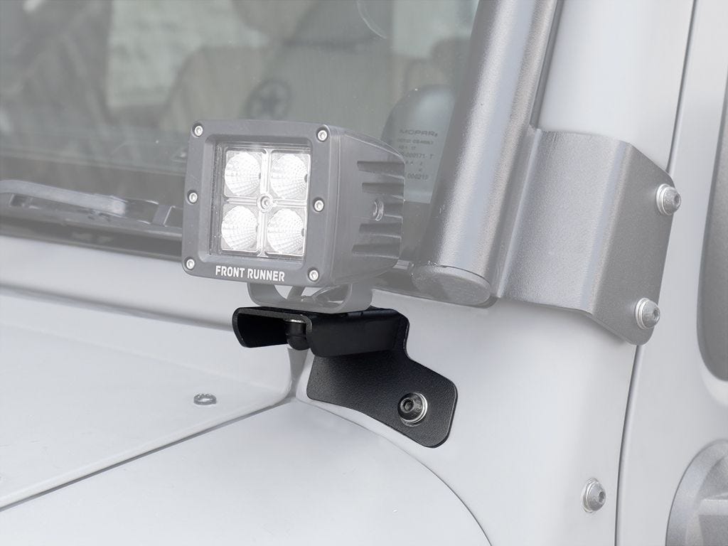 Front Runner Windshield Spot Light Brackets — Jeep Wrangler JK/JKU — 4Matt Campers, Western Cape & Cape Town
