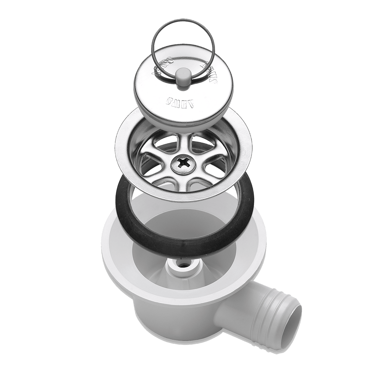 Dometic AC540 sink drain siphon fitting with 20mm angled waste outlet — 4Matt Campers, Western Cape & Cape Town