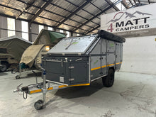 2025 Tuff Cats Shumba Elite 2 – front three-quarter view packed up for towing